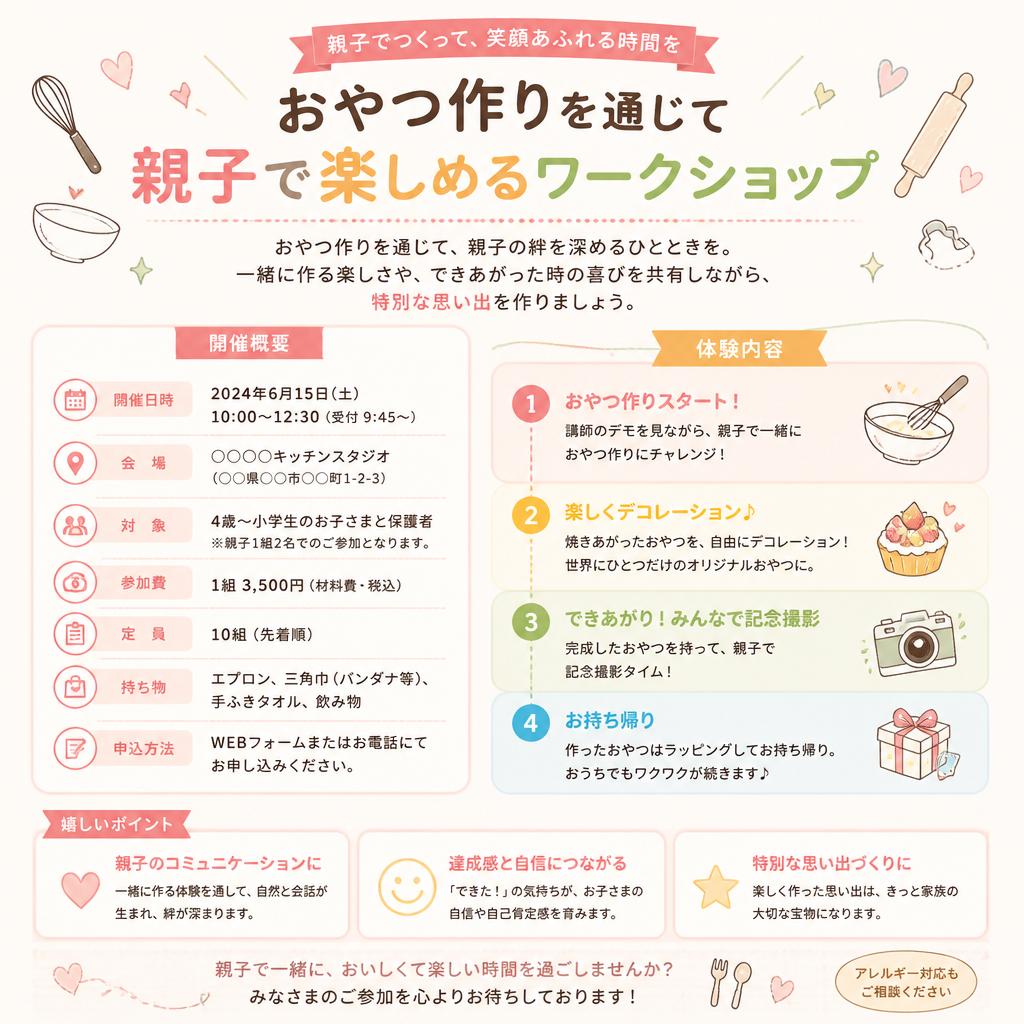 親子で参加できるワークショップ
