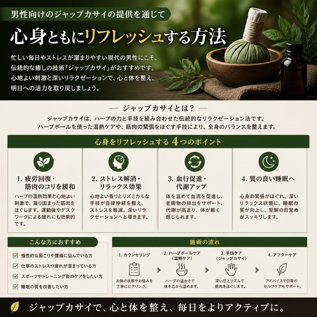 メンズエステの新しいスタイル