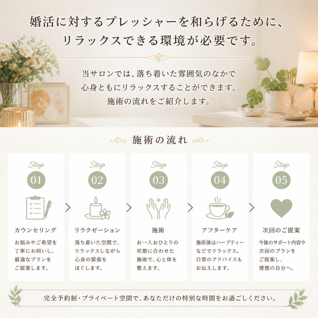 リラックス効果で心の準備を