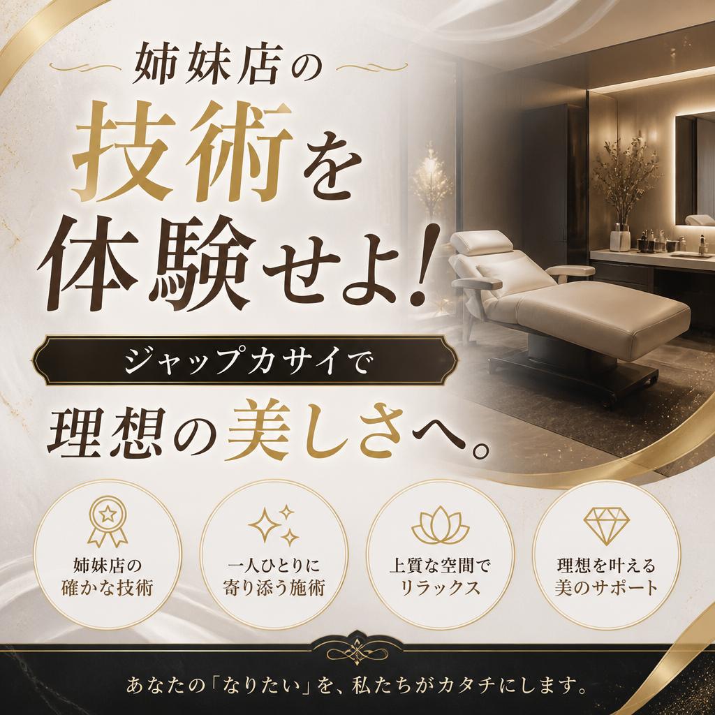 プロの技術を体験せよ！ジャップカサイで理想の自分へ